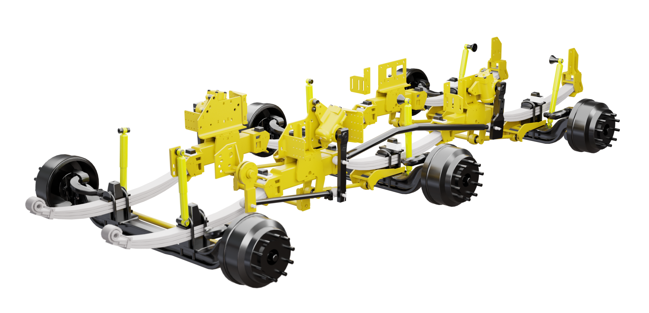 3D render of a truck suspension